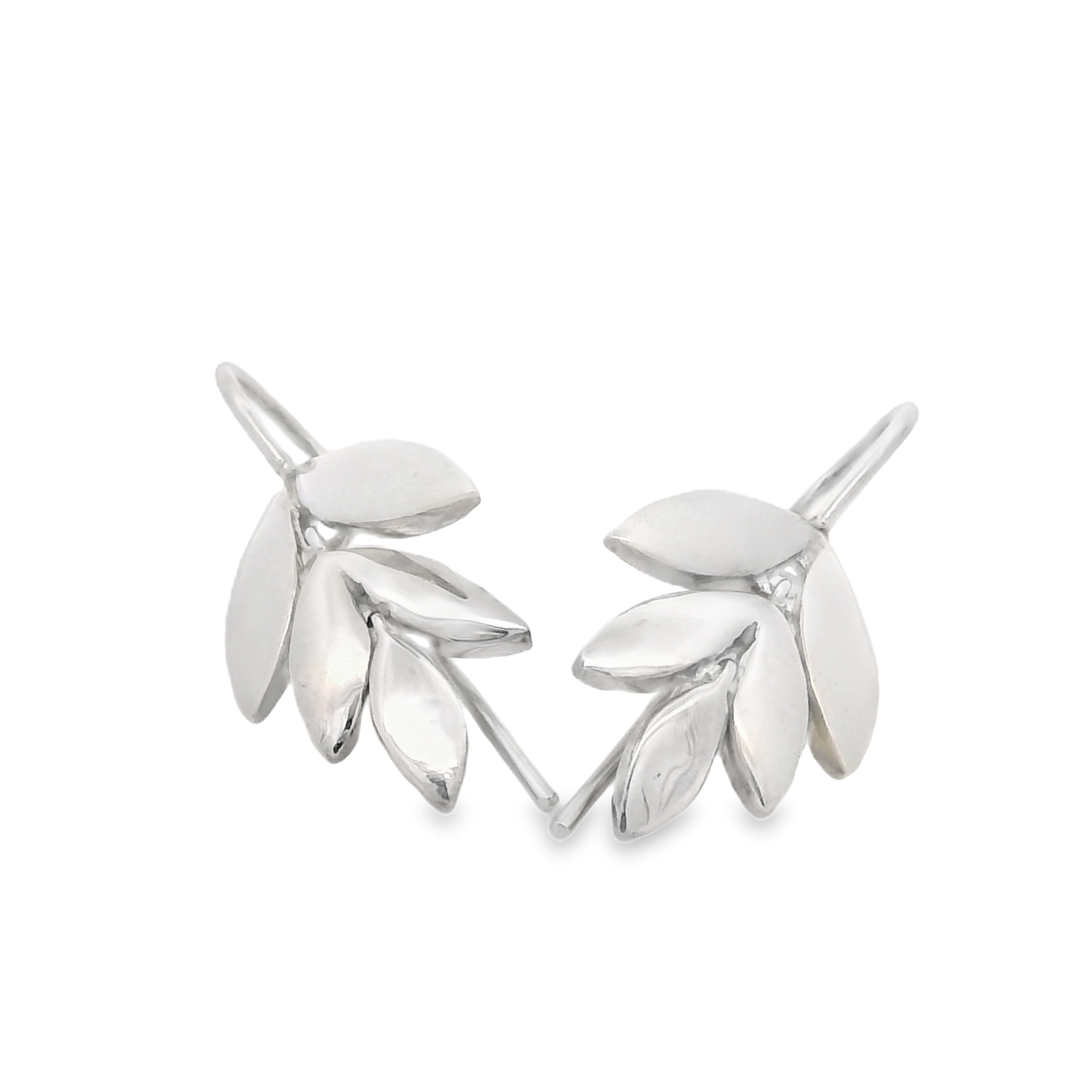 Elegant Silver Leaf Earrings