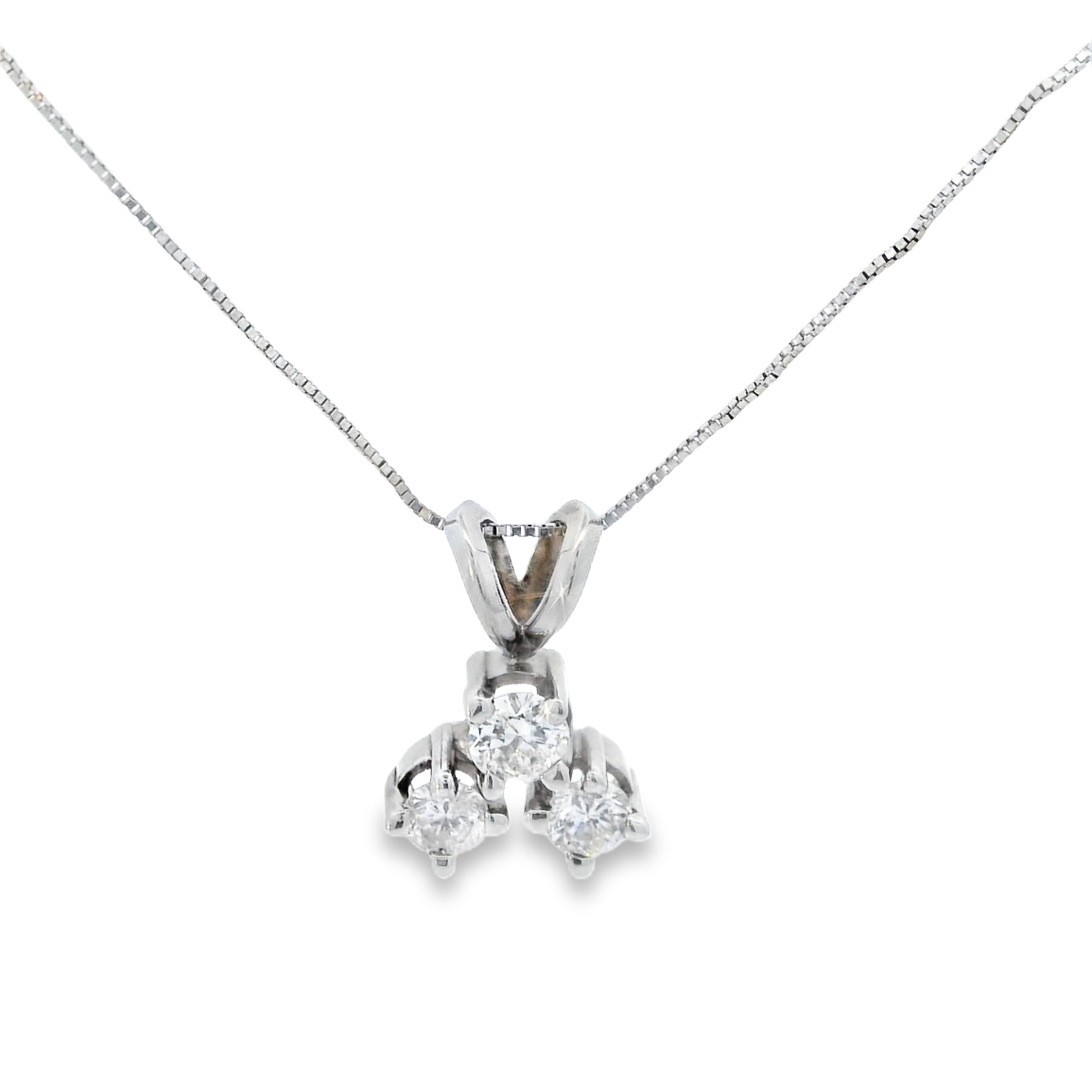 Three Diamond Necklace