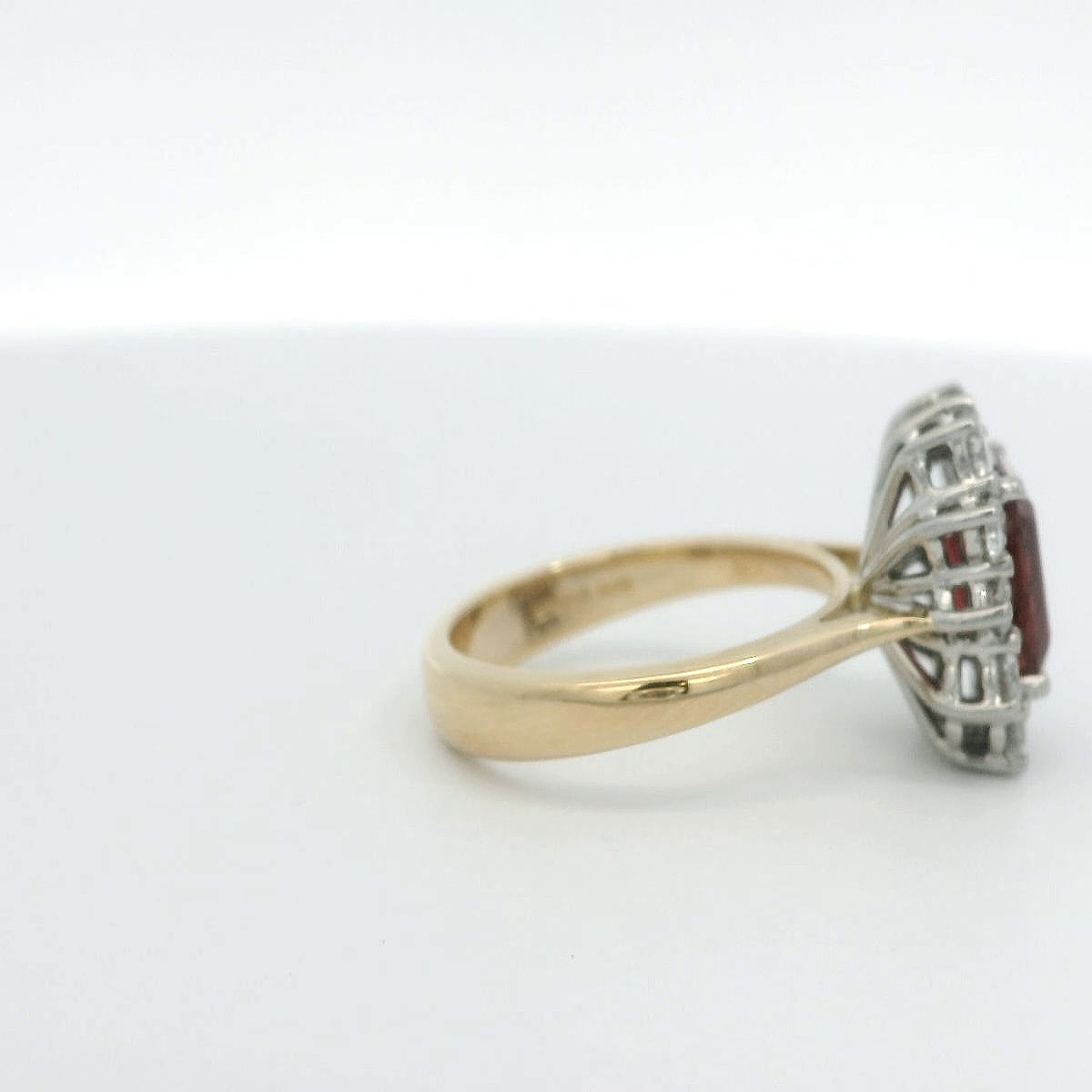 18ct Gold Platinum Ruby and Diamond Octagonal cluster ring 18ct Gold Platinum Ruby and Diamond Octagonal cluster ring