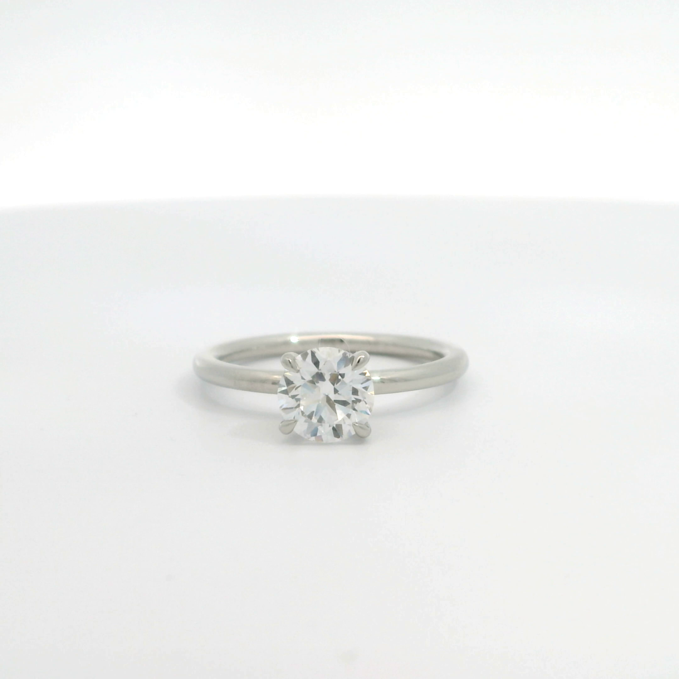Platinum Solitaire Lab Grown Diamond Hidden Halo ring Platinum Solitaire Lab Grown Diamond Hidden Halo ring
