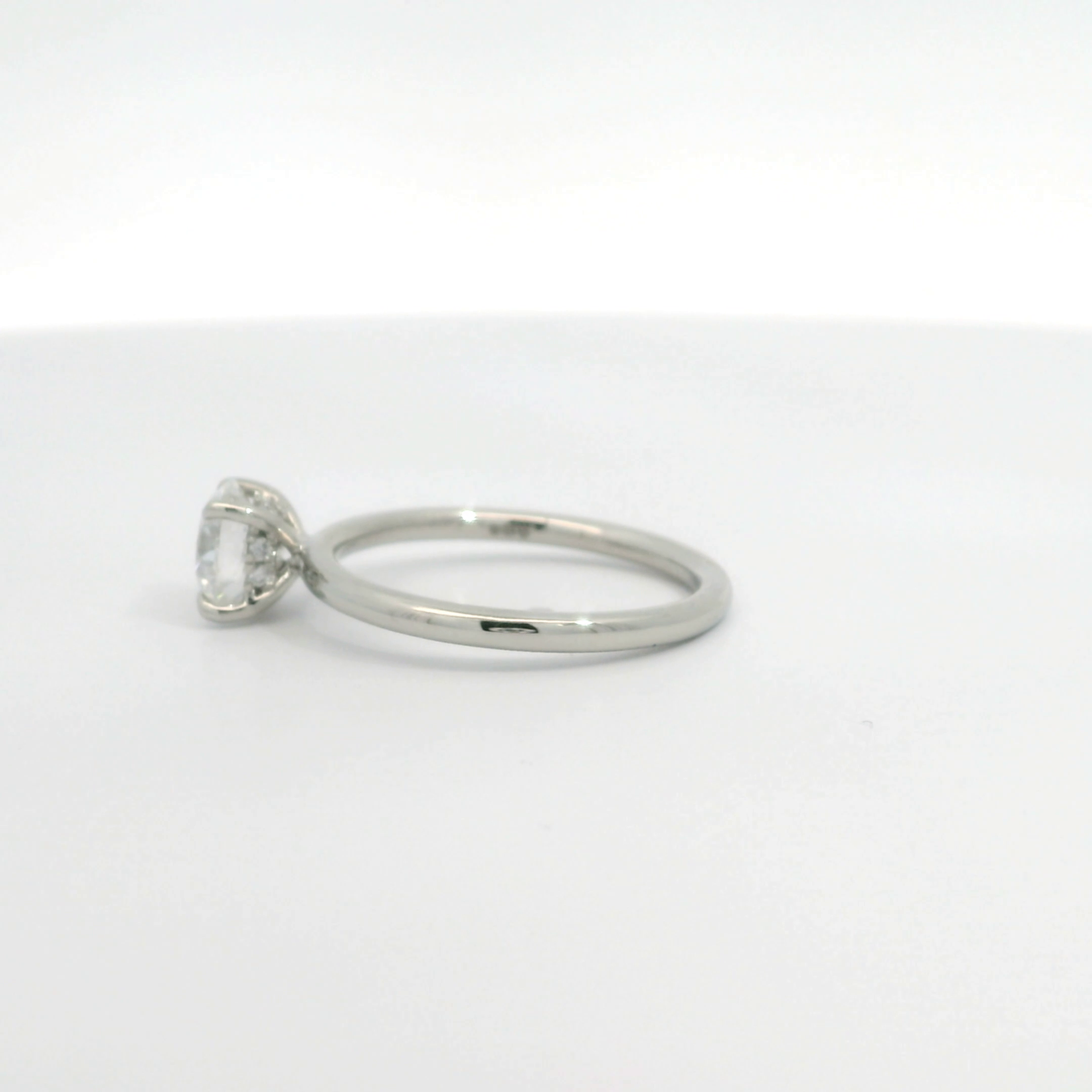 Platinum Solitaire Lab Grown Diamond Hidden Halo ring Platinum Solitaire Lab Grown Diamond Hidden Halo ring