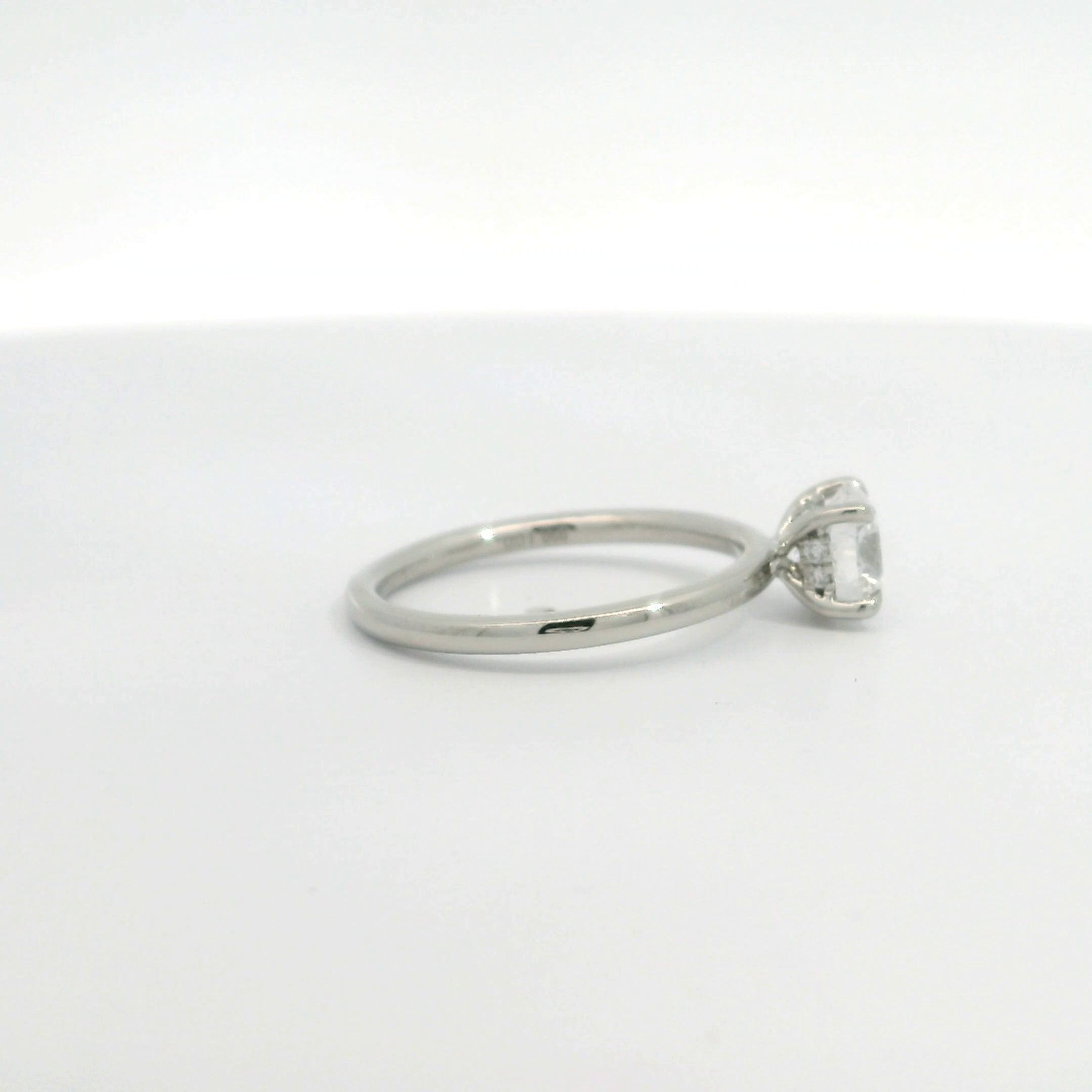Platinum Solitaire Lab Grown Diamond Hidden Halo ring Platinum Solitaire Lab Grown Diamond Hidden Halo ring