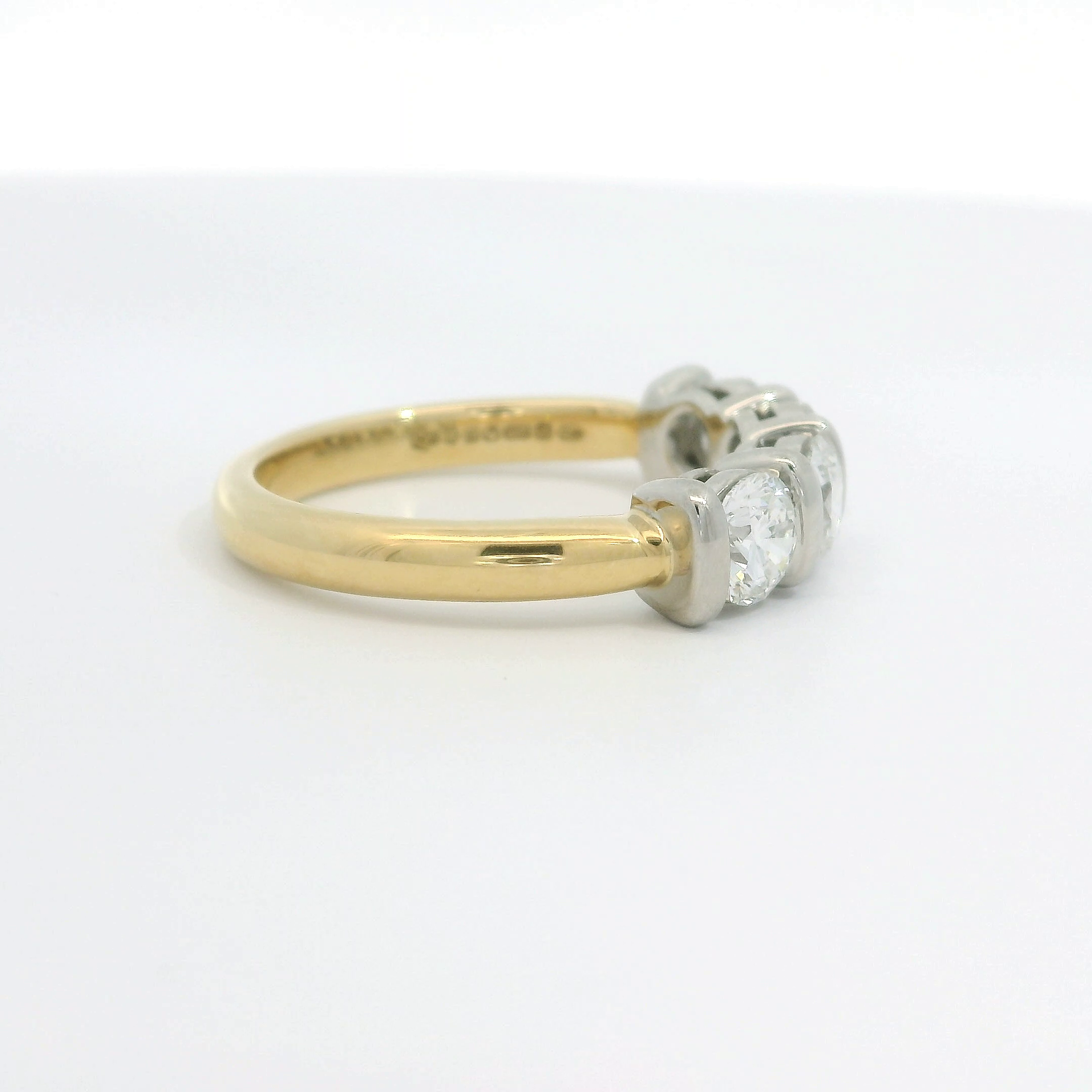 18ct Gold Platinum Four stone FSi1 Diamond Bar set Eternity ring 18ct Gold Platinum Four stone FSi1 Diamond Bar set Eternity ring